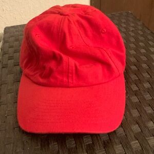 Champion red strapback hat